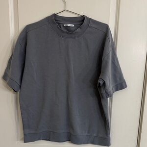 Zara Men's Charcoal Short Sleeve Tee